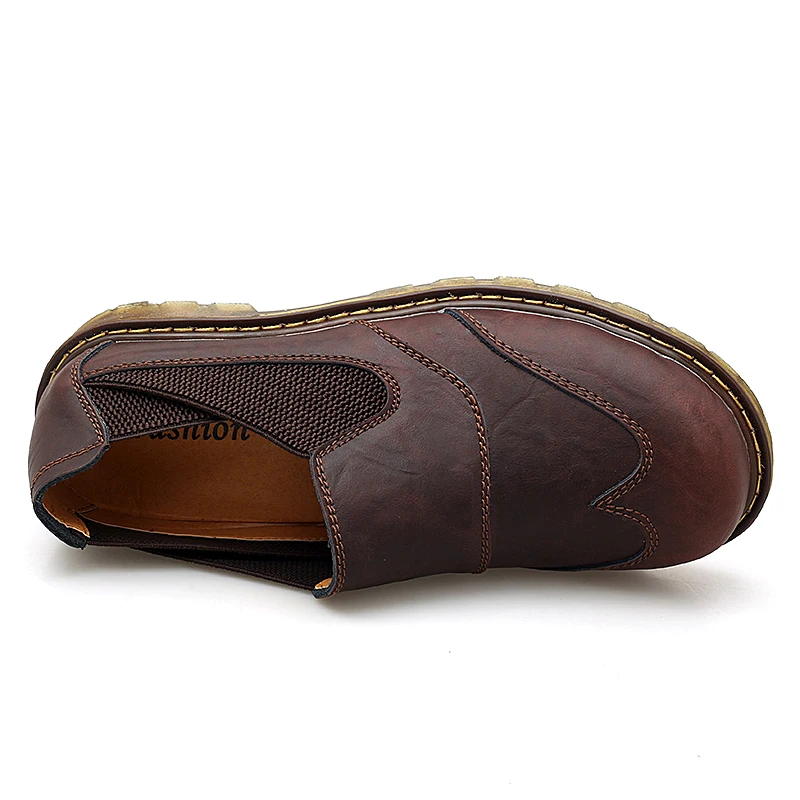 Новинка удобная мужская повседневная обувь лоферы Качественная из натуральной