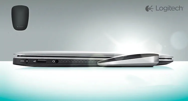 Бывшая в употреблении практически новая ультратонкая сенсорная мышь Logitech T630 с