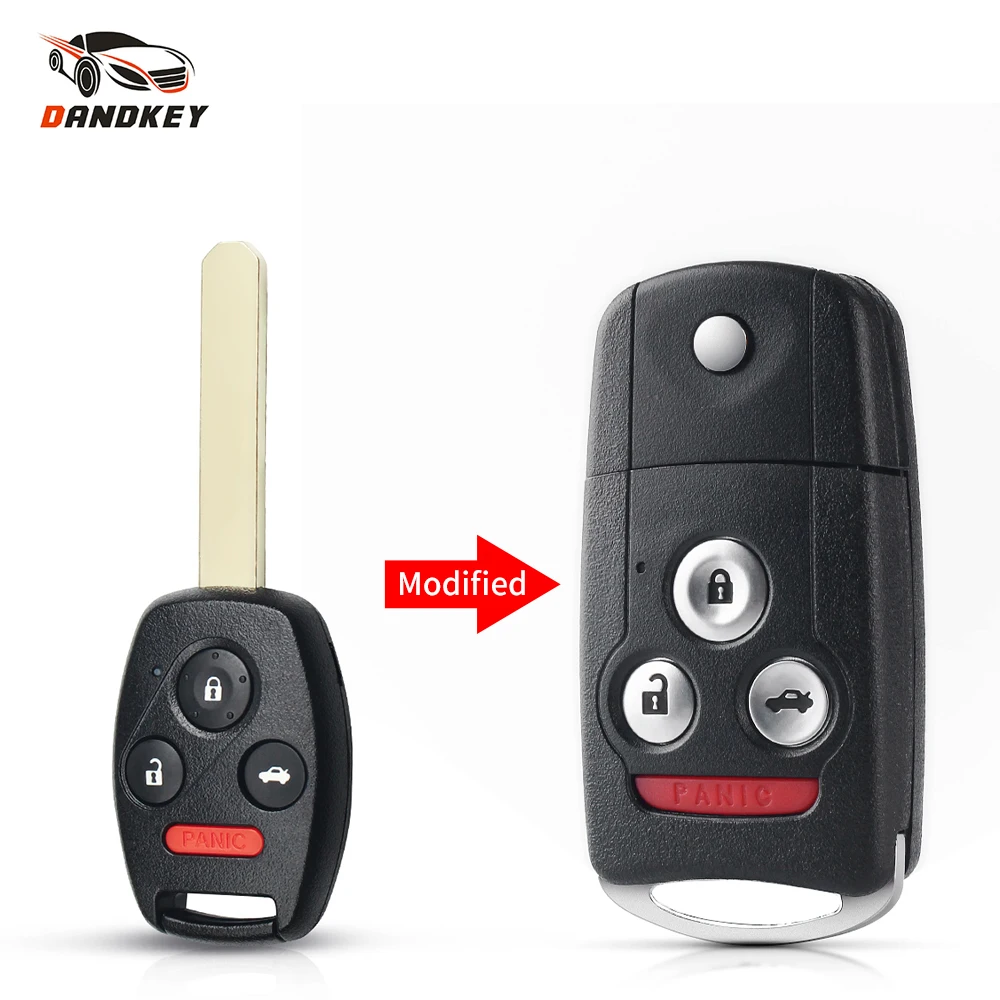 

Флип-чехол для автомобильного ключа HON66 Blade для Honda Accord Civic CRV Pilot vision Jazz HRV Fob 4 пуговицы