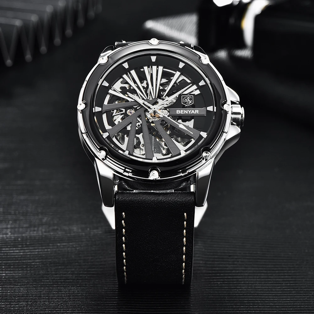 BENYAR Luxury Brand Men Mechanical Wristwatches Stainless Steel Waterproof 50M Men Diver Watch Men Automatic Watch reloj hombre