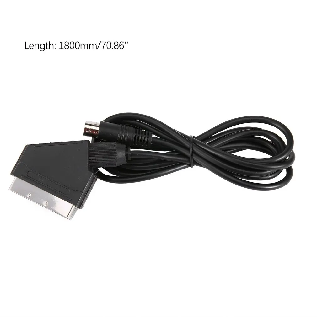 

2021 NEW 1.8M/6FT EU version V-pin Scart cable RGB AV Cables PAL For Sega Genesis 2 Mega Drive MD 2 High quality