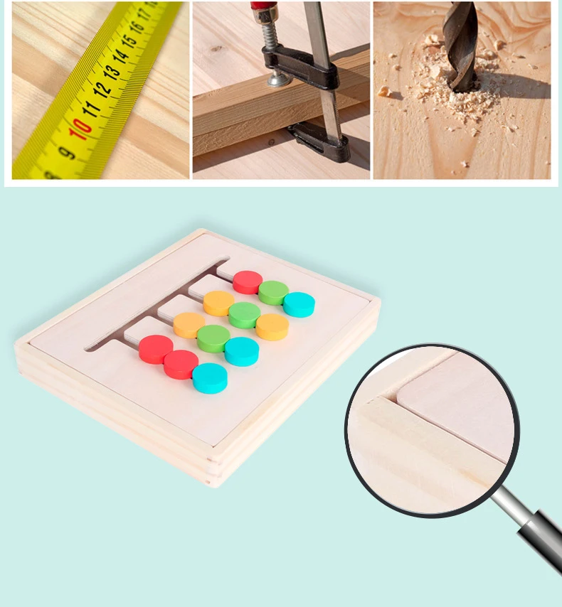 Игрушка montessori Цвета и фруктов двусторонняя игра логическое мышление обучение детей обучающие игрушки для детей деревянная игрушка