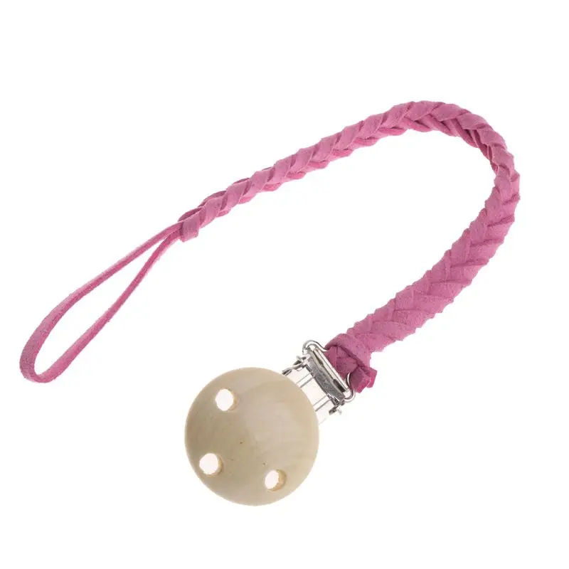 Кожаные зажимы для соски с цепочкой держатель пустышка младенцев Кормление