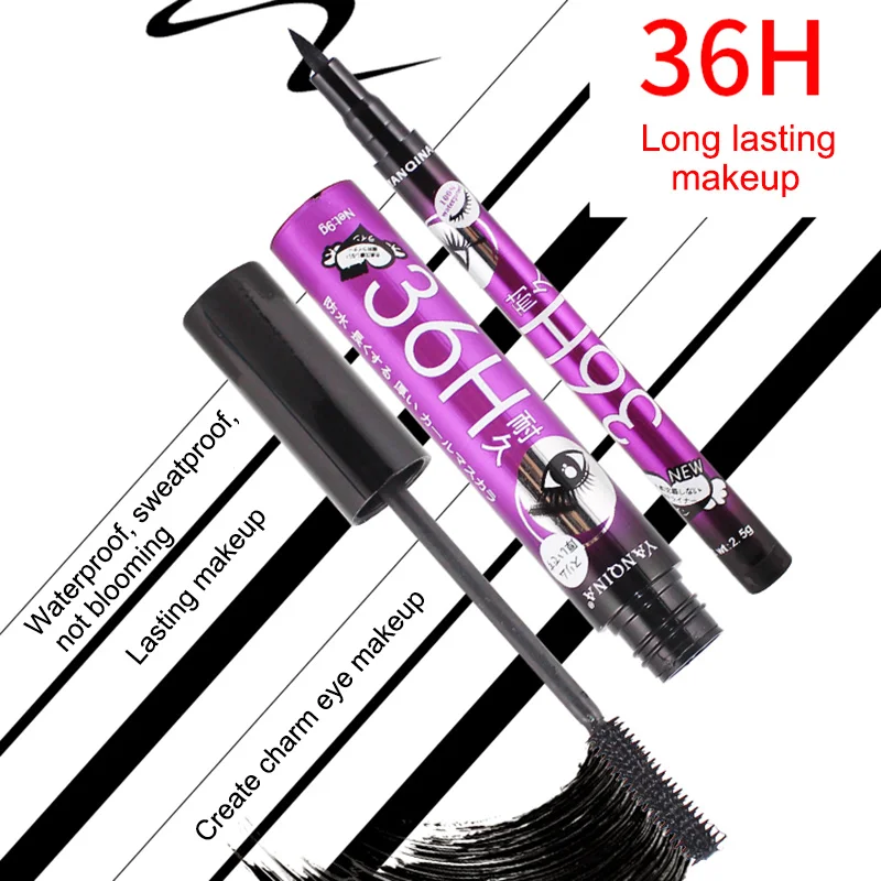 

Mascara Liquid Eyeliner Set Eye Lashes Makeups Black Smooth Waterproof Mascara Eyeliner TU45889