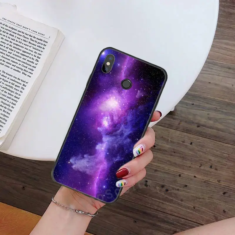 

Purple Starry Sky universe pattern Phone Case For Xiaomi Redmi note 7 8 9 t max3 s 10 pro lite Luxury brand shell funda coque