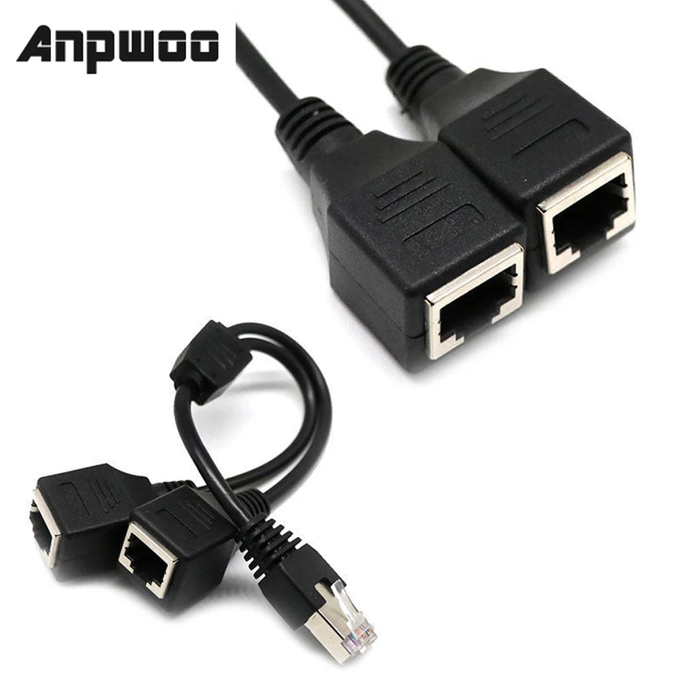 ANPWOO Ethernet сплиттер адаптер 0 3 м ноутбук Профессиональный сетевой с кабель