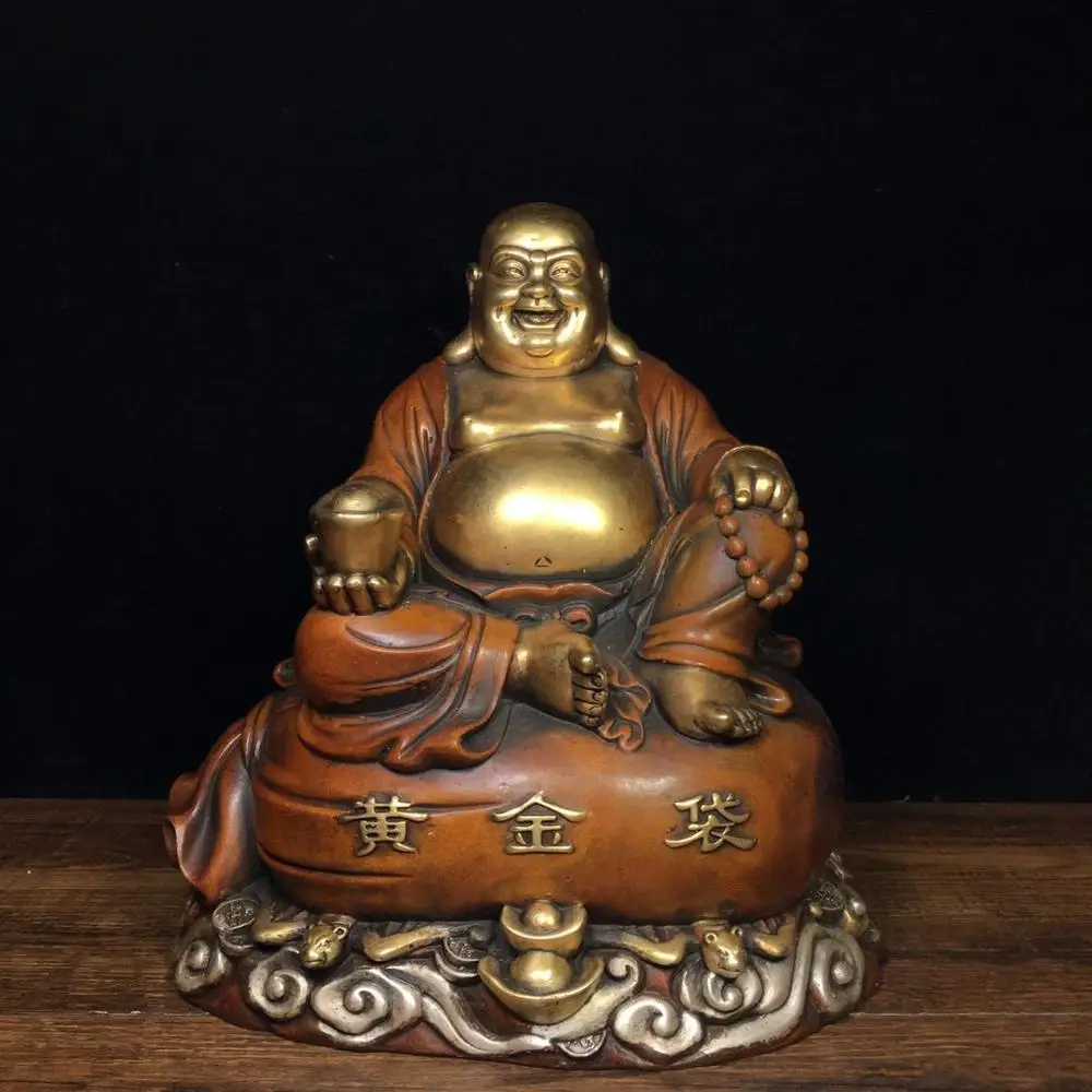 

Золотая сумка с большим животом Будды Maitreya Bodhisattva, 8 дюймов