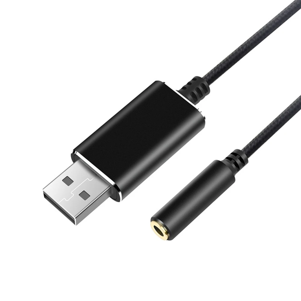 

USB to 3.5mm Jack Audio Adapter Connector for PS4 MacBook Laptop Desktop