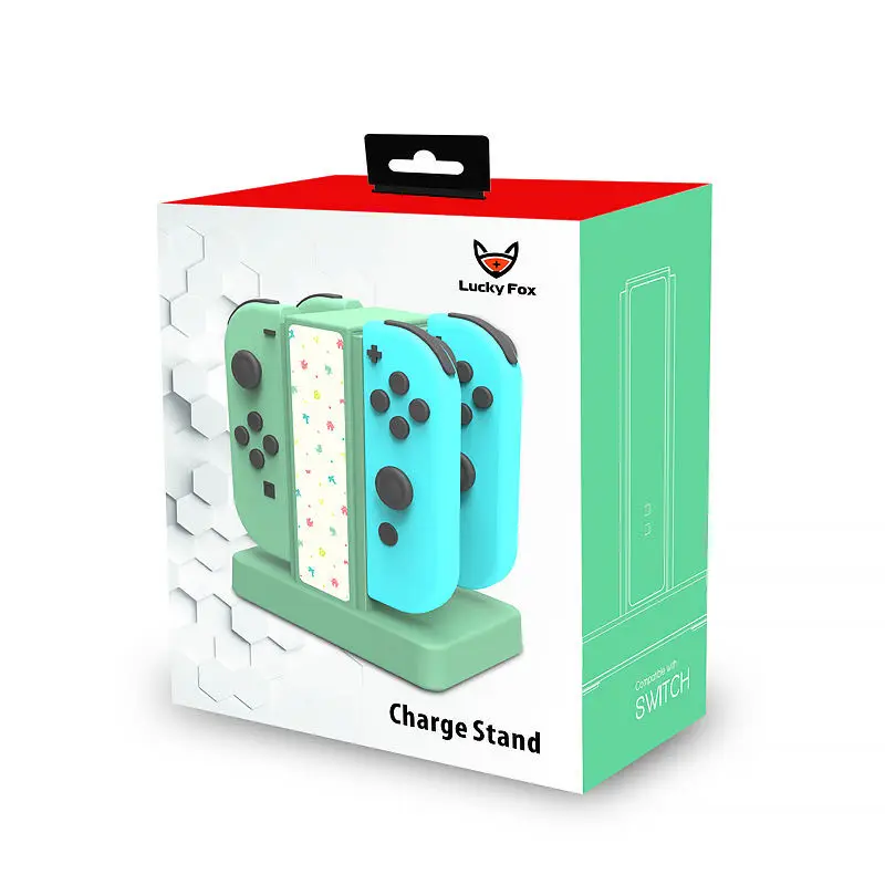 2020 new arrived animal crossing charger stand for ns switch joy con charging dock for ns swith joycon controller free global shipping