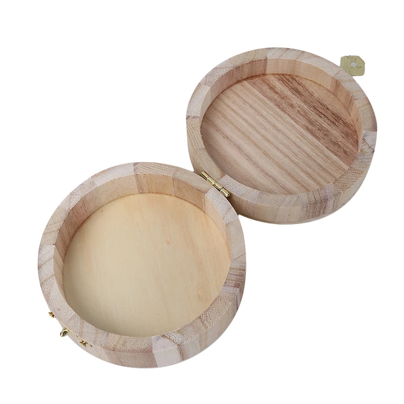 Круглый деревянный ящик для хранения ювелирных изделий ручной работы органайзер