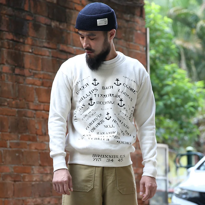 

Мужской спортивный Свитшот 40s в стиле Бронсон, винтажный пуловер военно-морского флота США