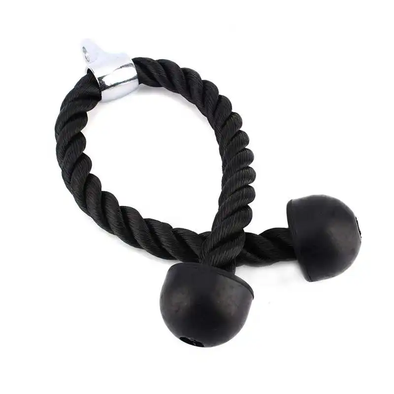 

70CM Tricep Rope Push Pull Down Cord Nylon Drawstring Biceps Triceps Back Shoulder Exercise Gym Sport Fitness Equipment