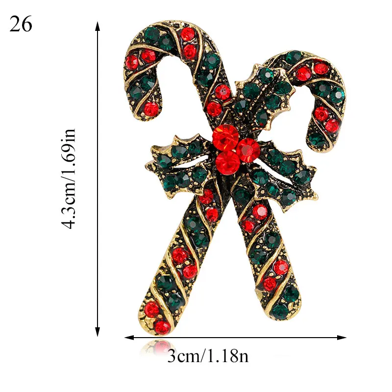 31 цвет брошь на рождественскую елку олень Снеговик колокольчик модная забавная