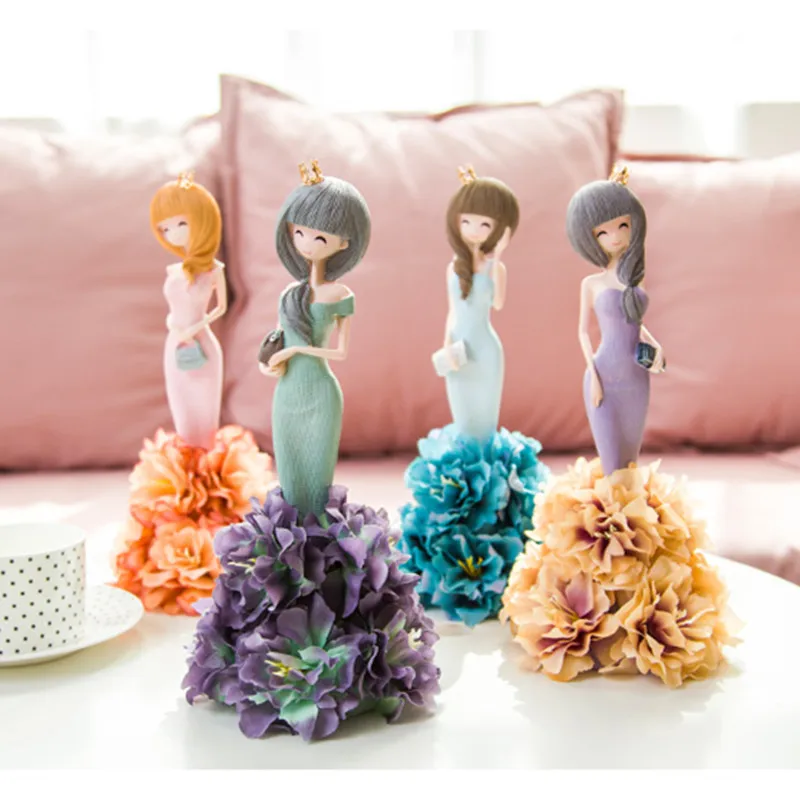 

Современная Статуя принцессы девочки, абстрактная фигурка, искусство, скульптура из смолы, искусство и ремесло, Европейский Декор для дома ...