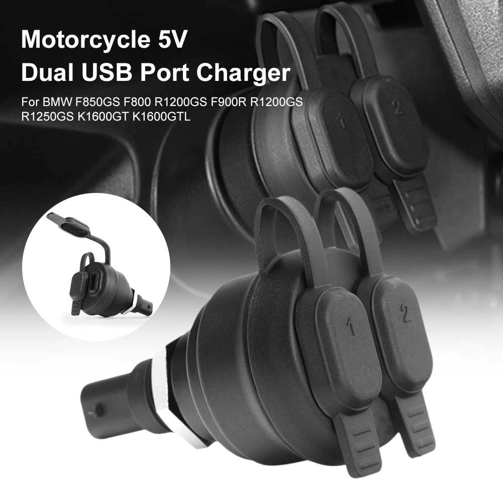 Зарядное устройство для мотоцикла 5 в с двумя USB портами адаптер питания
