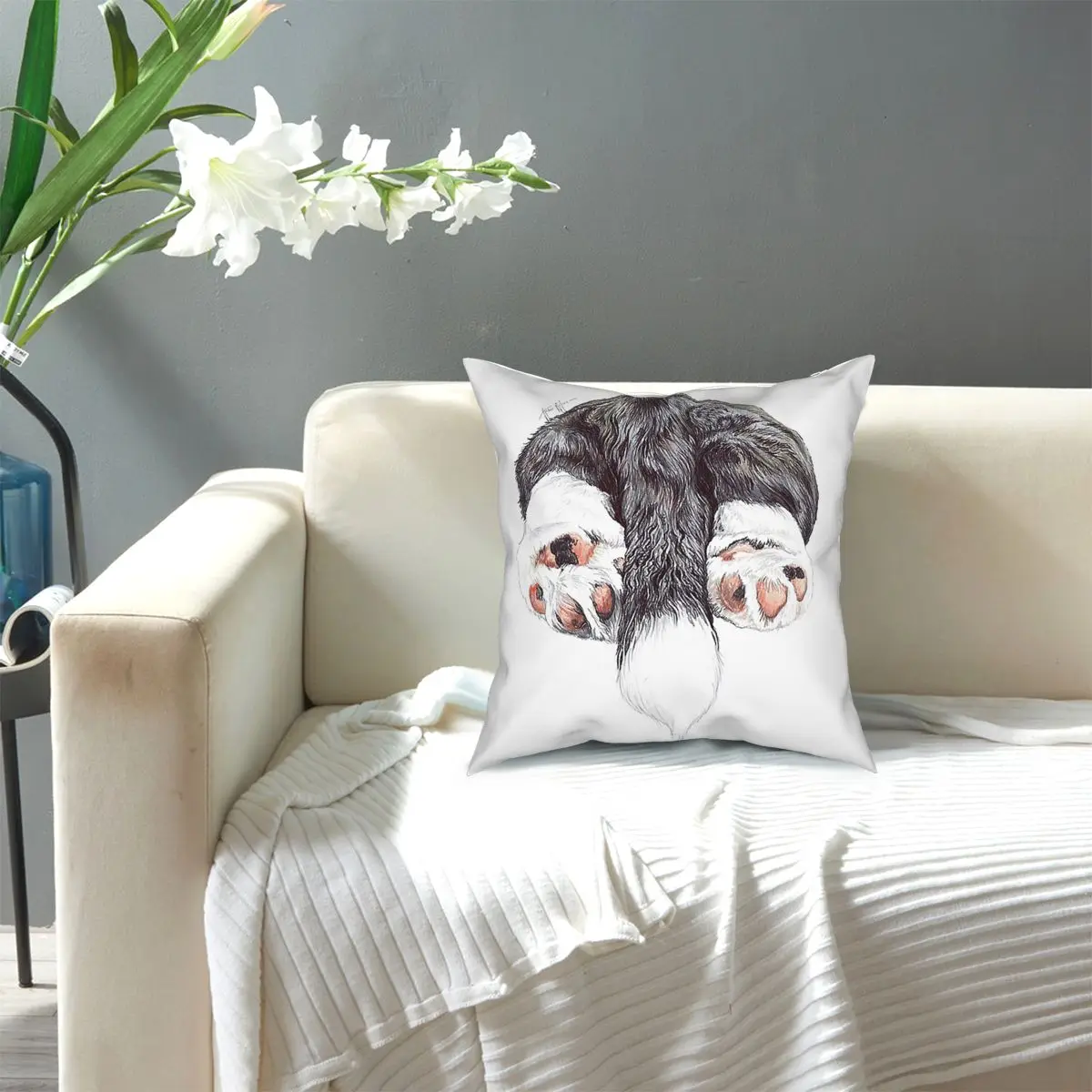 

Corgi Sploot Throw Pillow Cover Throw Pillow Vintage Cushion Covers