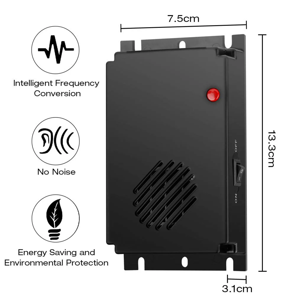 Автоматический Ультразвуковой Отпугиватель грызунов со светодиодной ночной
