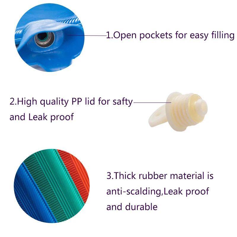 Резиновая сумка для бутылки с горячей водой силиконовая портативная плотная