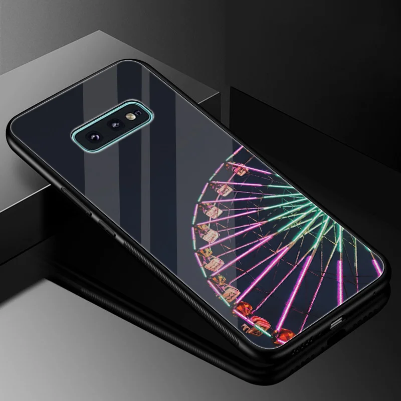 Колесо обозрения закаленное Стекло Чехол Зеркало для samsung Galaxy A10 A20 A30 A40 A50 A60 A70 S7
