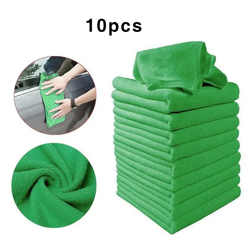 

3PCS/10PCS Microfiber Car Cleaning Towel Automobile Motorcycle Washing Glass Household Home Cleaning Car Wash Car Accessories