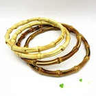 Круглая бамбуковая ручка для сумок в винтажном стиле, Сменные аксессуары для сумок сделай сам, 1 шт.