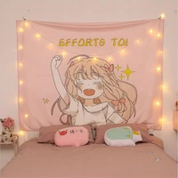 girl room wall decor tapestry kawaii anime decor background cloth bedside secret space dormitory bedroom ins