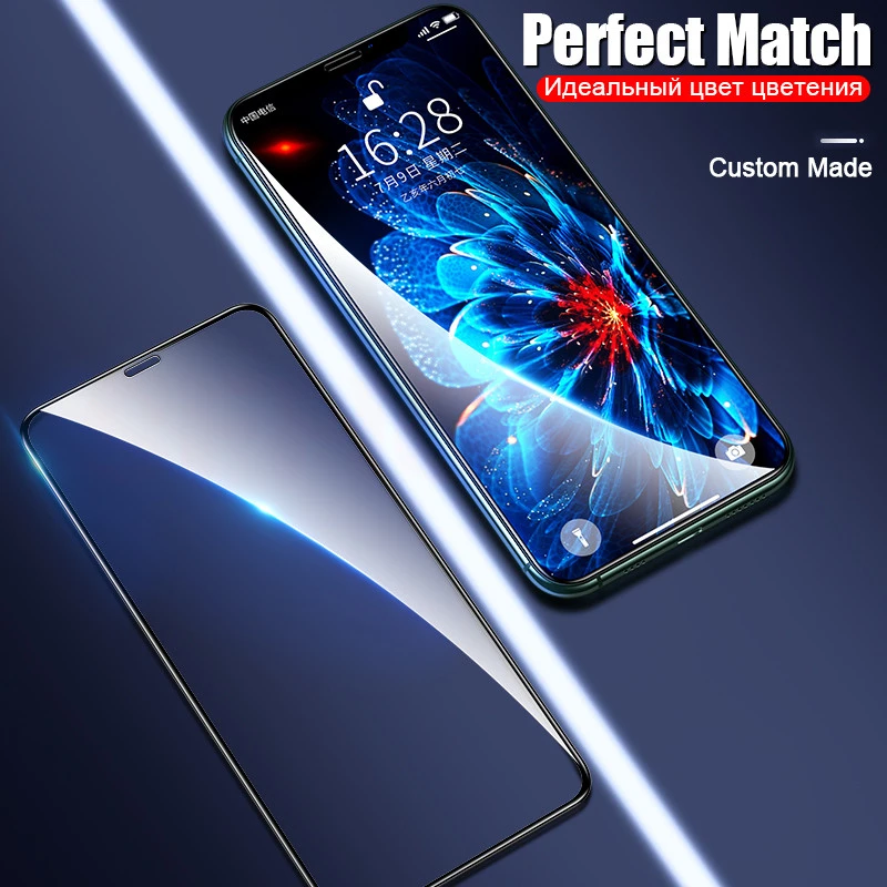 

5000D Curved Full Cover Protective Glass On For iPhone 12 11 Pro X XR XS Max Tempered Screen Protector iPhone 7 8 6 Plus Glass