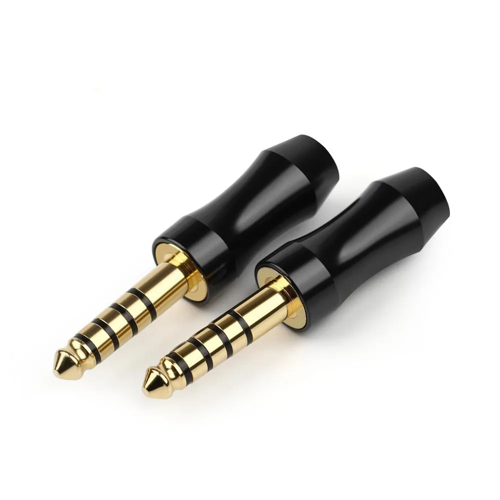 20 шт. 4 мм аудиоразъем штекер 5-полюсный родиевый/позолоченный медный