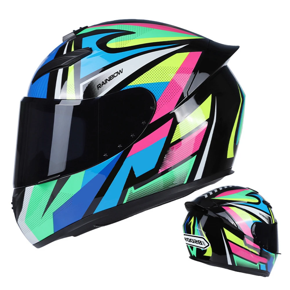 Motorcycle Racing Full Face Helmets Motocross Helmet  Moto Helmets Flip Up Moto Black Adult Motorbike Street Touring Cool Rider