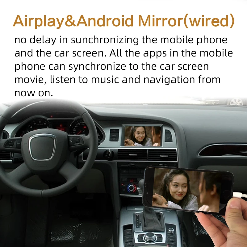 Sinairyu беспроводной Apple Carplay для Audi MMI 2G обновленный Android Mirroring Wi-Fi автомобиль играть