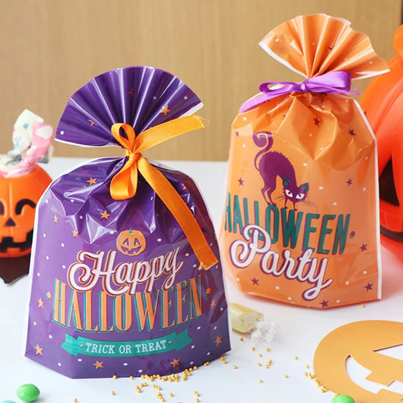 На Хэллоуин с надписью Trick or Treat детей шоколадные конфеты упаковывая наклейка