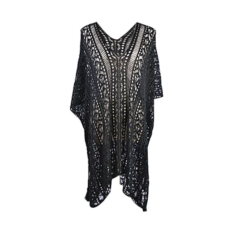 

Bikini Cover Up Beach Pareos Women Covered Dress For May Female Knitted Hollow Loose Sexy Clothing Swimsuit Smock Sierra Surfer