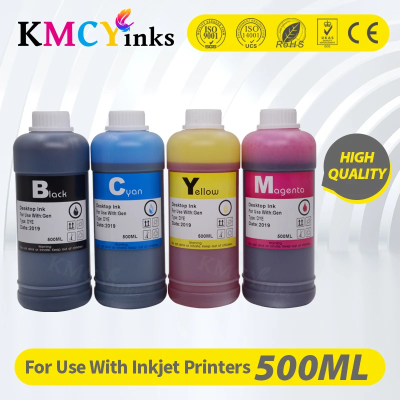 

Чернила kmcyink 500 мл универсальные BK C M Y для заправки HP 300, для HP 300, Deskjet D1660, D2560, D2660, D5560, F2420, F2480