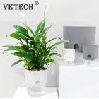 Двухуровневый самополивающийся цветочный горшок с резервуаром для воды, домашний и офисный декор, гидропонный цветочный горшок, практичный пластиковый горшок для растений