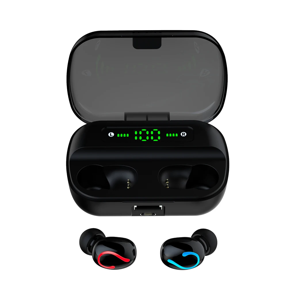 HBQ Q61 HIFI Sound Digital Wireless Bluetooth Earphones Noise Reduction IPX7 Waterproof Mini Earbuds LED Display Charging Box |