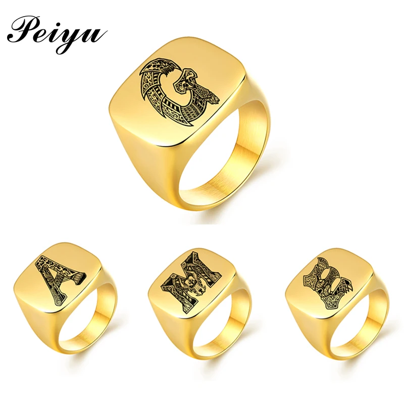 Кольца с гравировкой имени на заказ кольцо вывеской из нержавеющей стали