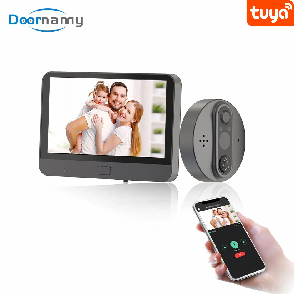 Видеодомофон дверной 720P Wi Fi с функцией ночного видения|Видеодомофон| |