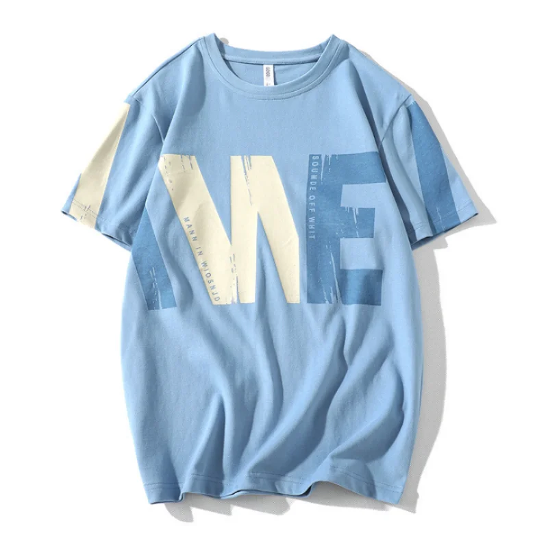 

2021 men's women's large-scale cartoon anime letter printing 1:1 high-quality casual cotton color high street Ambush top T-shirt