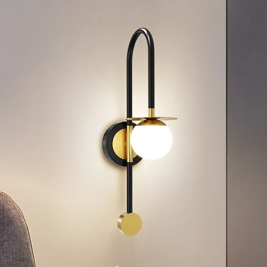

Modern luxury Nordic bedroom wall lamp creative personality hotel corridor aisle decoration fashion geometry bedside light