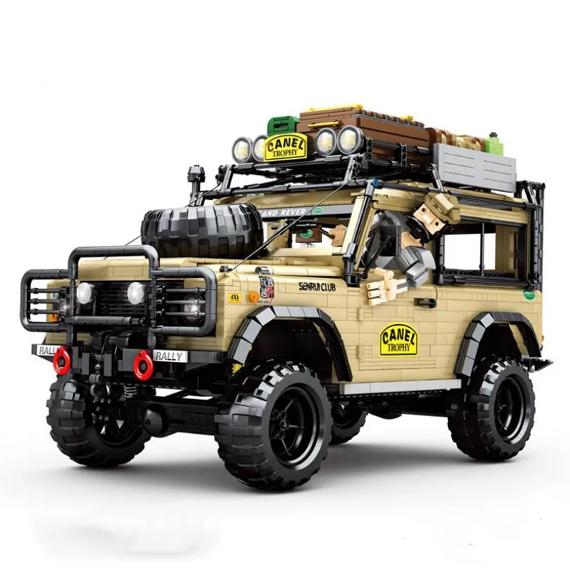 Новые идеи модель внедорожника строительные блоки Классическая MOC посадка Rover