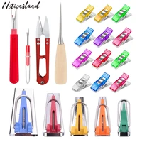 bias tape maker kits binding foot craft clips awl seam ripper thread cutter tool for fabric sewing and quilting supplies
