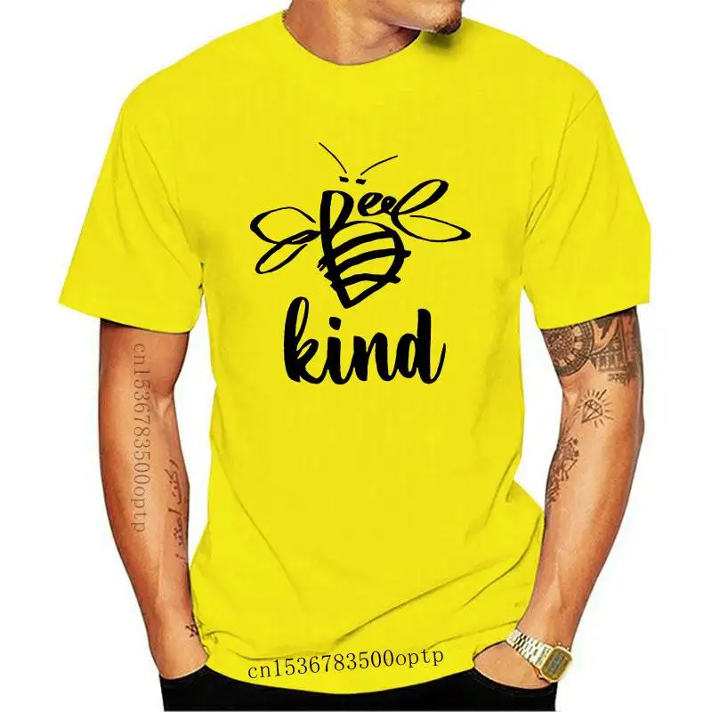 

New JCGO Women Summer Short Sleeve T-shirt 100% Cotton Plus Size S-5XL Cute Bee Kind Print Casual Tees Tops O Neck Women tshirt
