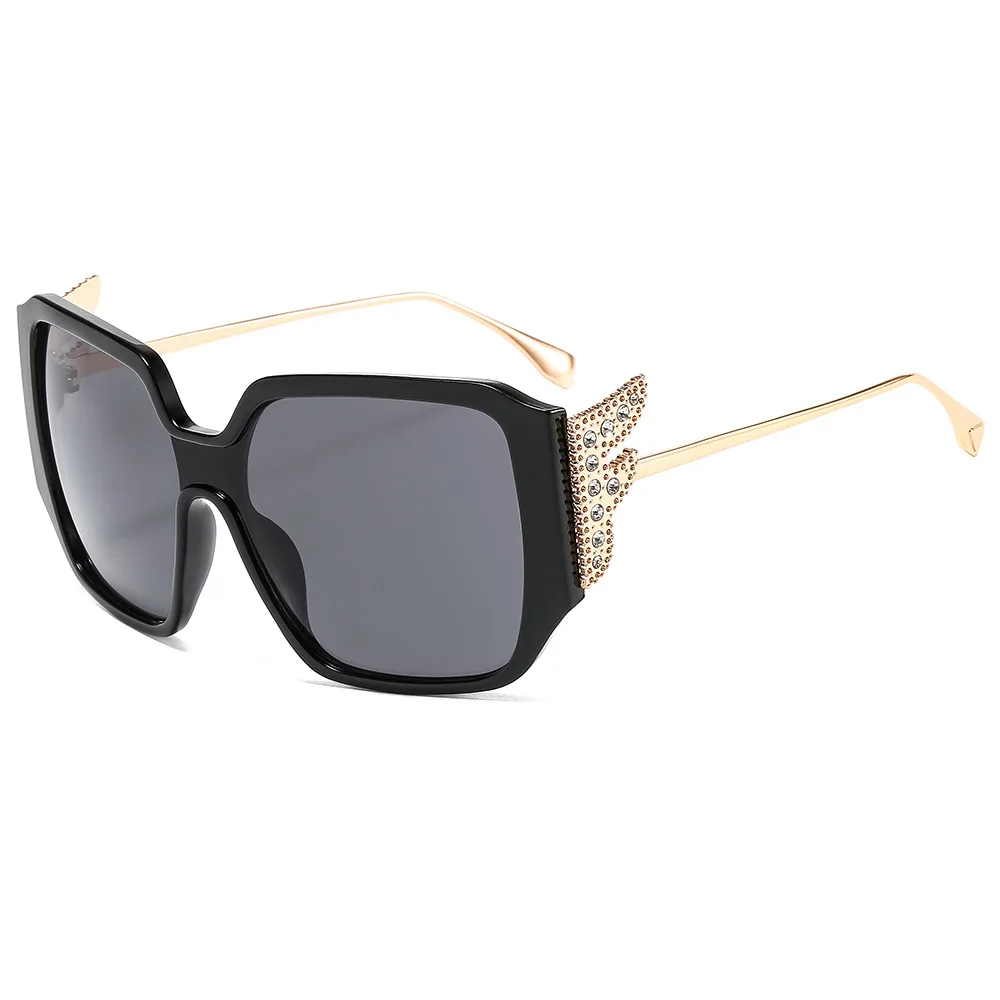 

Солнцезащитные очки Стразы для мужчин и женщин, брендовые дизайнерские квадратные большие модные классические солнечные очки в ретро стил...