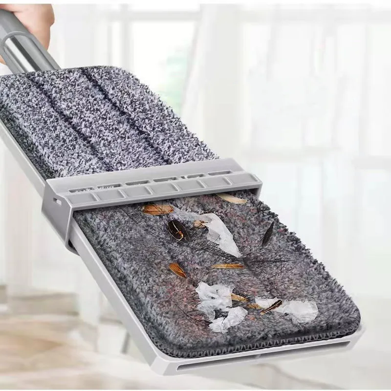 

Hand-free Washing Floor Mops Flat Squeeze Mops 360 Degree Spin Head Microfiber Mops Pads For Home Household Cleaning Tools