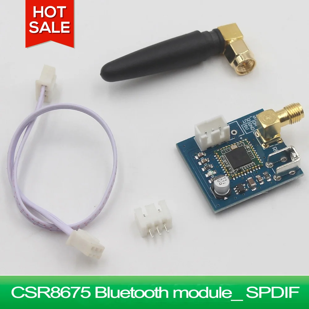 Модуль Bluetooth 5 0 CSR8675 HD в SPDIF цифровой интерфейс APTX LDAC 96 кГц/25 бит|Усилители мощности|