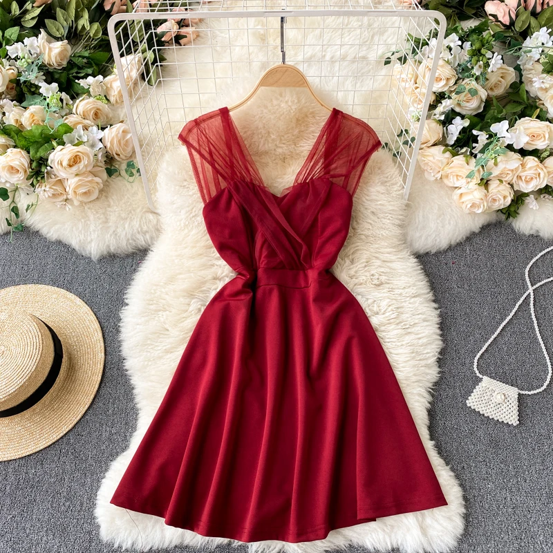 

2021 new fashion women's clothing V-Neck Tank dresses women woman dress