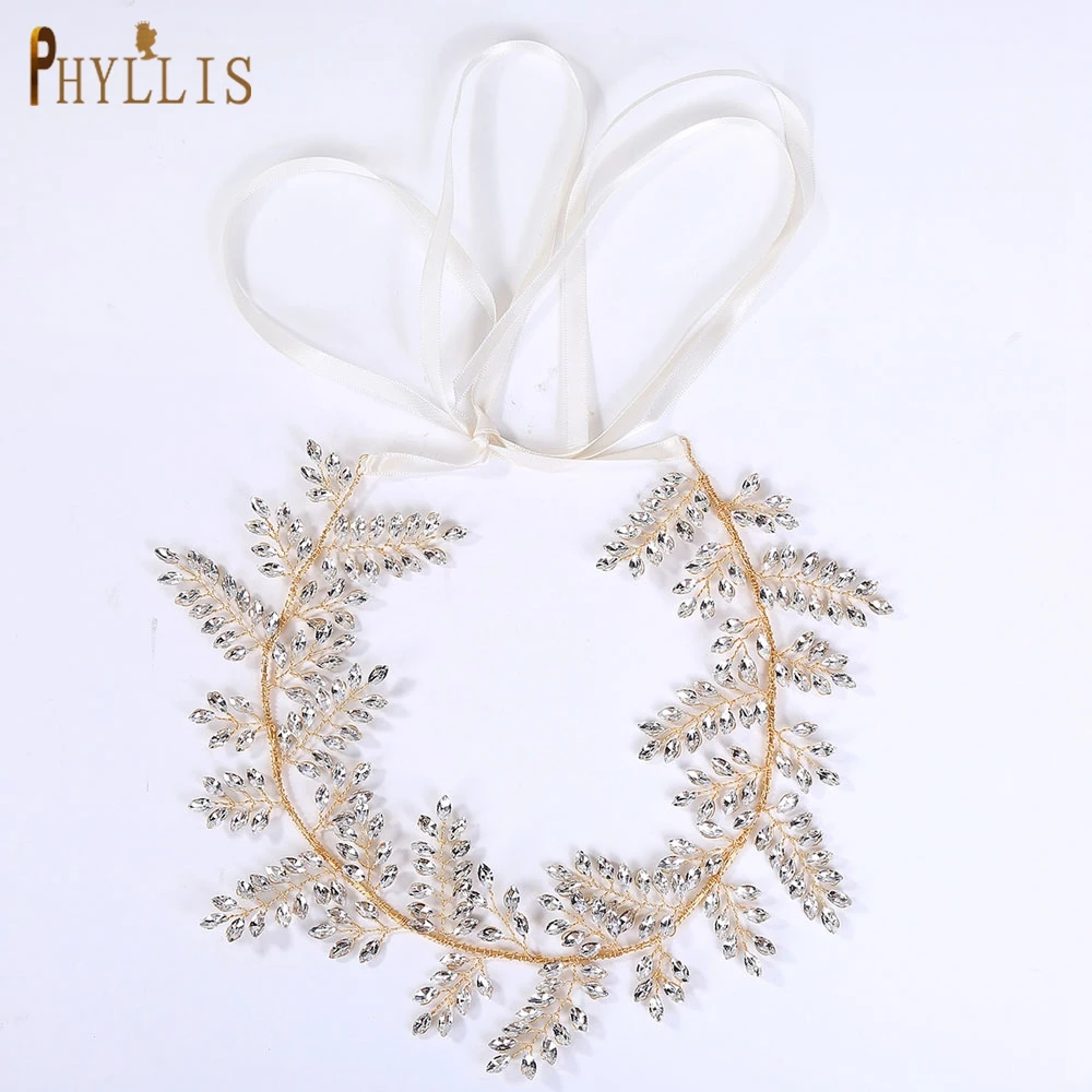 

PHYLLIS A43 Handmade Crystal Rhinestones Bridal Tiara Headband Wedding Hair Accessories Bridesmaids Women Jewelry Headwear