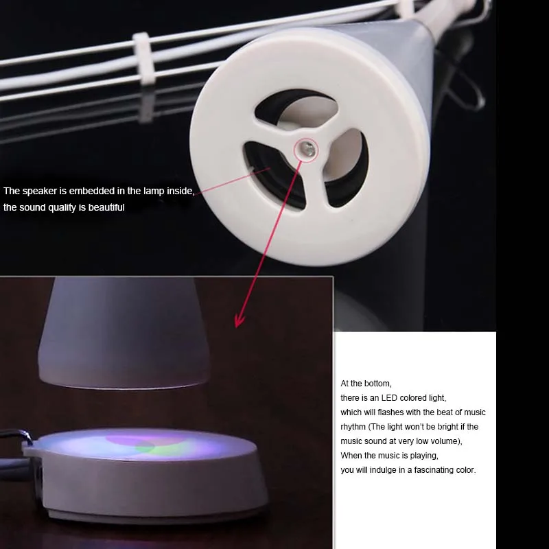 Светодиодная музыкальная настольная лампа многофункциональный сенсорный