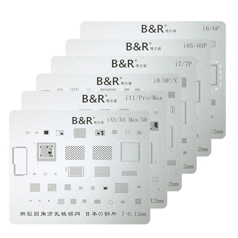 

Трафаретная паяльная сетка BGA для iPhone X XS MAX XR 11 12 Pro Max 6 6s 7 8 Plus, ЖК-дисплей A8 A9 A10 A11 A12 A13 A14
