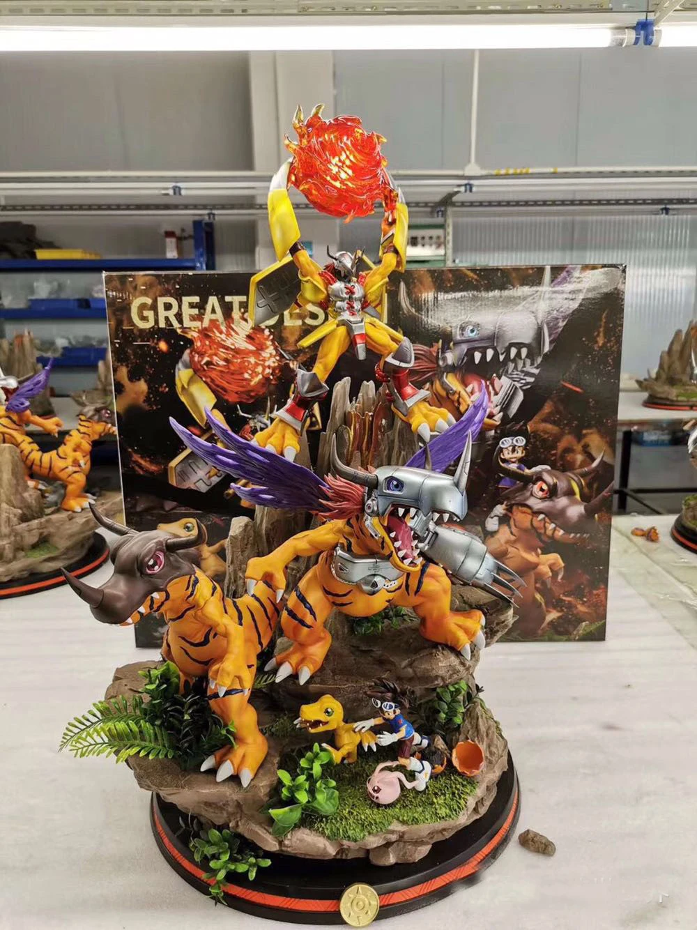 Приключения Agumon серая варгреймон Эволюция Смола Модель статуя окрашенная GK |